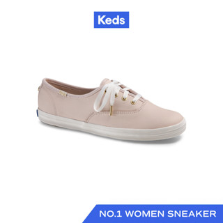 KEDS รองเท้าผ้าใบหนัง แบบผูกเชือก รุ่น CH KS LEATHER สีโอลด์โรส ( WH57743 )