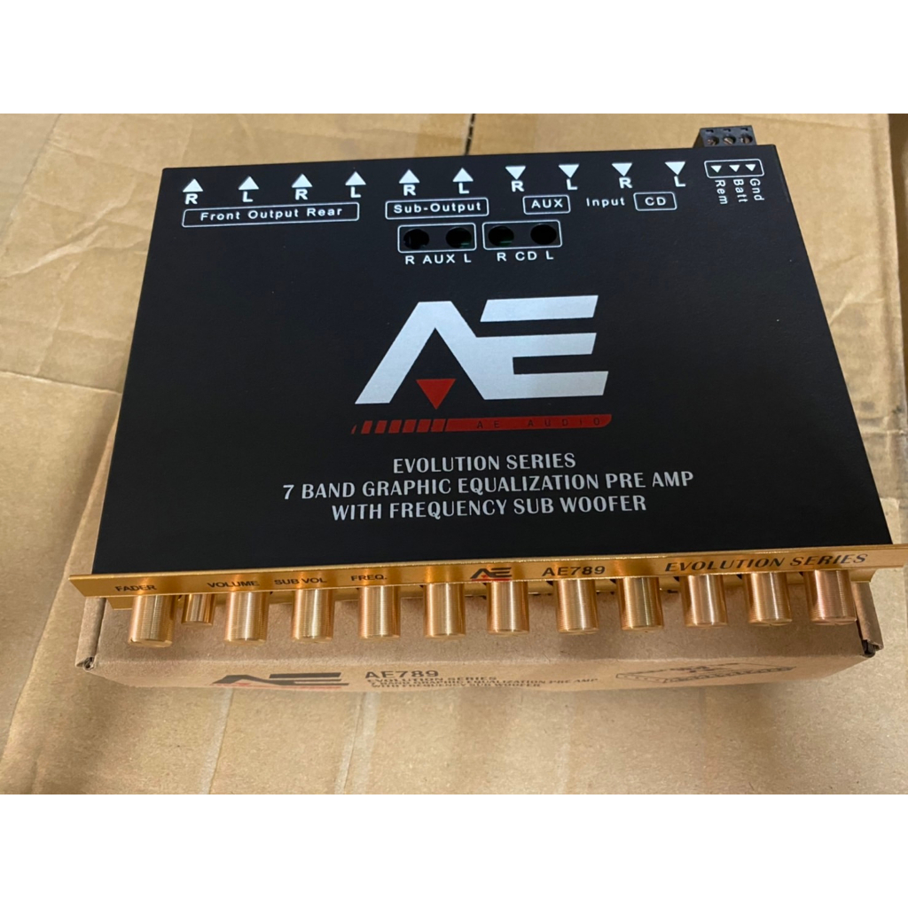 ปรีแอมป์เครื่องเสียงรถยนต์12v.DC 7แบรนดีAE AE789 เสียงดี ปรีแอมป์ 7 band AE ระดับเสียงคุณภาพเยี่ยม ก