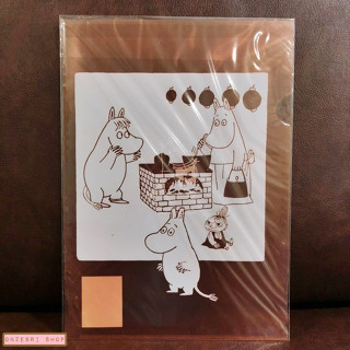 แฟ้ม A4 ลาย Moomin แบบใส สีส้ม