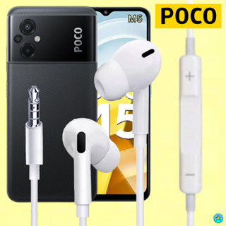 หูฟัง สมอลทอล์ค POCO In-Ear AUX 3.5mm. โพโค่ M5 อินเอียร์ เบสหนัก เสียงดี รีโมทเล่น-หยุดเพลง-เพิ่ม-ลดระดับเสียง