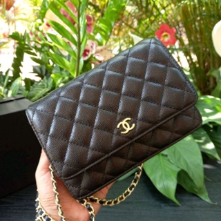 ส่งฟรี🔥 กระเป๋าสะพายข้าง Chanel พรีเมี่ยมกิ๊ฟแท้ สีดำ ผู้หญิง สวยหรู ดูดี