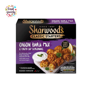 Sharwoods Onion Bhaji Mix &amp; Raita Dip Seasoning 110g ชาร์วูด หัวหอม ภาจิ มิกซ์ แอนด์ ไรต้า ดิป ปรุงรส 110 กรัม