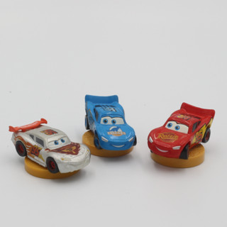 กาชาปอง โมเดลการ์ตูนรถ Lightning McQueen คาร์ (Cars) สี ขาว ฟ้า แดง Disney Pixar