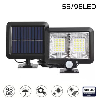 ไฟโซล่าเซลล์ โคมไฟโซล่าเซลล์ปรับได้ 3 โหมด Solar LED ไฟสปอร์ตไลท์ 128LED ไฟถนนโซล่าเซลล์ เซ็นเซอร์อัตโนมัติ encoremall