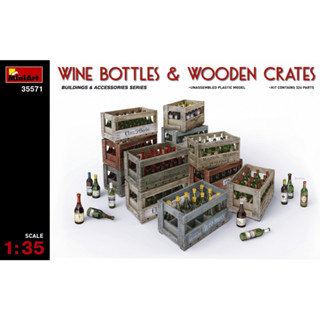 [MiniArt] 1/35 : Wine Bottles &amp; Wooden Crates [MI 35571]