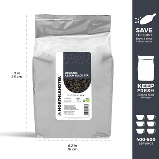 Northlandtea - ชาดำอัสสัม USDA&EU ออร์แกนิค 500g -HOT & ICED TEA /MILK TEA /COLD BREW /KOMBUCHA etc.