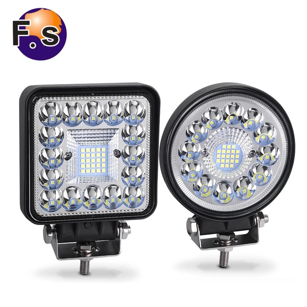 รุ่นใหม่ ไฟสปอร์ตไลท์ LED ไฟหน้ารถ ไฟช่วยตัดหมอก สว่างมาก 123-180W LEDติดรถยนต์ 12-24v เลือกได้ 2แบบ