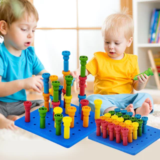 Bubbles and Blocks ตัวต่อแท่ง แท่งปักหมุด ของเล่นเด็ก ฝึกกล้ามเนื้อ พัฒนาสมอง