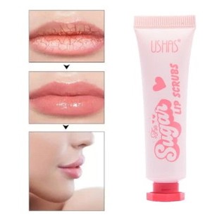 ลิปสครับ USHAS The Sugar Lip Scrubs  LP2252 ลิปสครับปาก น้ำตาลสครับขัดริมฝีปาก แก้ริมฝีปากแห้ง ผลัดเซลล์ผิวปาก แก้ปากดำ