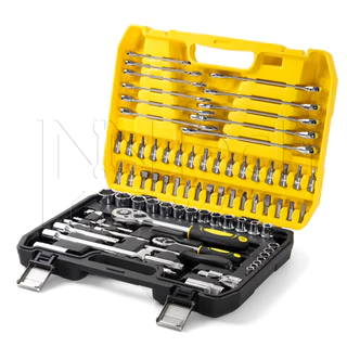 DELTON King Tools ชุดเครื่องมือ ประแจ ชุดบล็อก 78 ชิ้น ขนาด 1/2 นิ้ว (4 หุน) และ 1/4 นิ้ว (2หุน) ชุดประแจ รุ่น DKT-78PCS