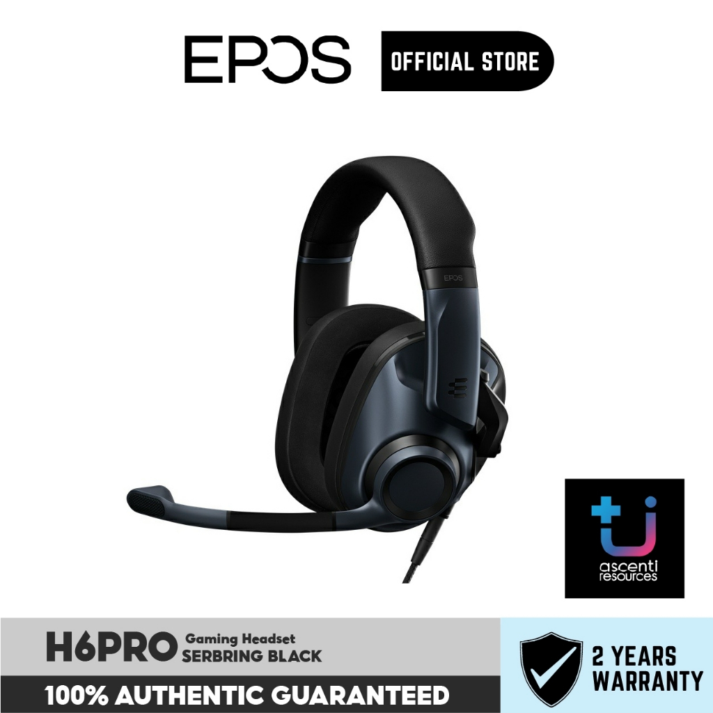 [กดตระกร้าแถมแผ่นรองเม้าส์] EPOS H6PRO (หูฟังเกมมิ่ง) Gaming Headset SERBRING BLACK (H6PRO-CLOSED-BK)
