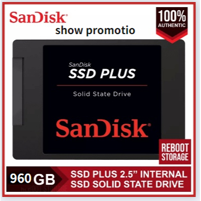 【ร้านค้าในพื้นที่】 SanDisk SSD PLUS 3D NAND 120G/240G/480G/1TB SATA3.0 2.5" สเอสดี ของแท้ SATA Solid State Drive Max. 56