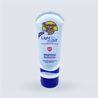 Banana Boat Light As Air Sunscreen Lotion SPF50+ (177ml.)สูตรใช้เป็นประจำทุกวัน แห้งไว้ไม่หนักผิว ซึมซาบไวเนื้อโลชั่นเบา