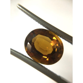 CITRINE ซิทริน แท้ 5 กะรัต สีสวยแปลก สีน้ำตาลทองน้ำลึก ไฟดี