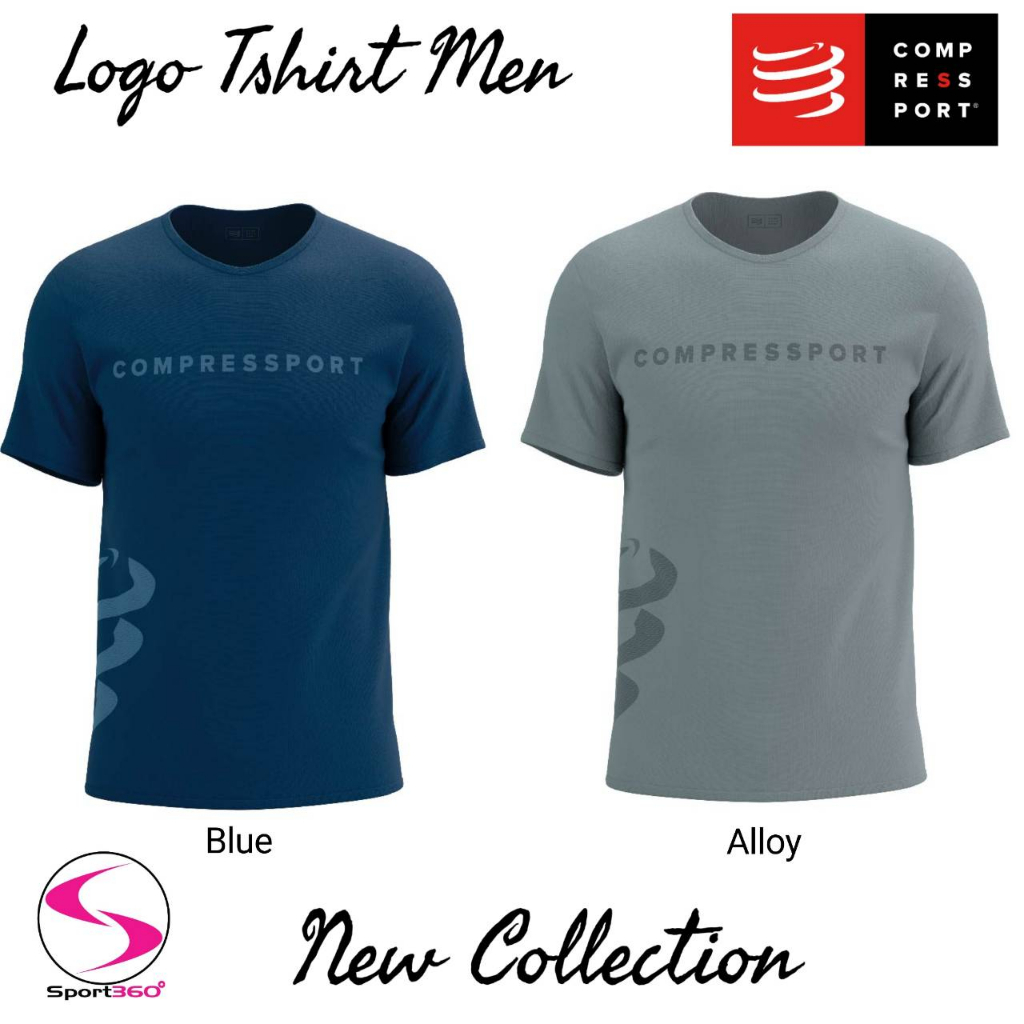 COMPRESSPORT เสื้อเทรนนิ่งแขนสั้น ผู้ชาย LOGO เล่นกีฬา ออกำลังกาย TSHIRT MEN ทรงหลวม