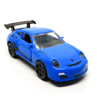 รถเหล็กมาจอเร็ต Majorette Porsche 911 GT3 สีน้ำเงิน ขนาด 1/64 ยาว 8 cm มือสอง #001