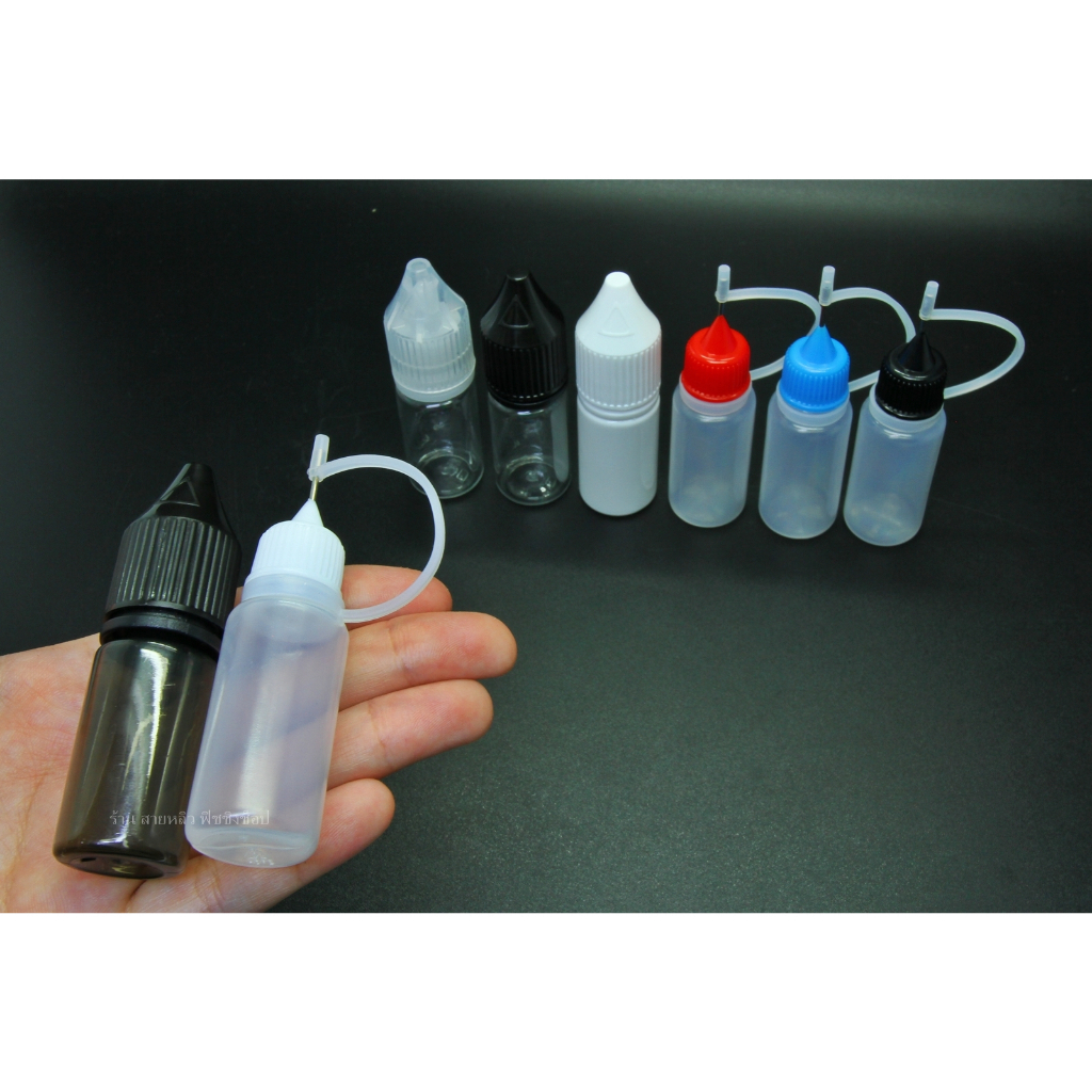 ขวดหยด หัวเข็ม10ml. บรรจุน้ำยาแบ่งเจล ขวดปากแหลม ฝาดับเบิ้ลล็อค (มีสินค้าพร้อมส่งในไทย)