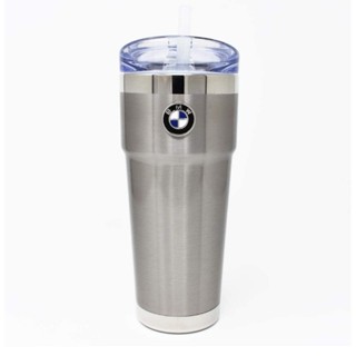 แก้วเก็บความเย็น ร้อนพร้อมหลอด BMW Roundel Travel Mugของแท้ 100%นำเข้าUSA(พร้อมส่ง)