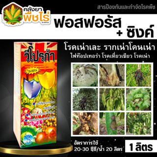 🌽 วีโปรก้า (ฟอสฟอนิค-แอซิด) 1ลิตร ป้องกันเชื้อรา รากเน่าโคนเน่า ไฟท๊อปเทอร่า