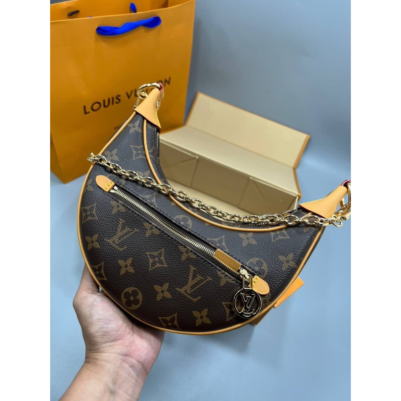 Louis Vuitton Rare Monogram Loop Chain Hobo Crossbody Croissant