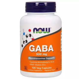 GABA with Vitamin B-6, 500 mg, 100 Veg Capsules