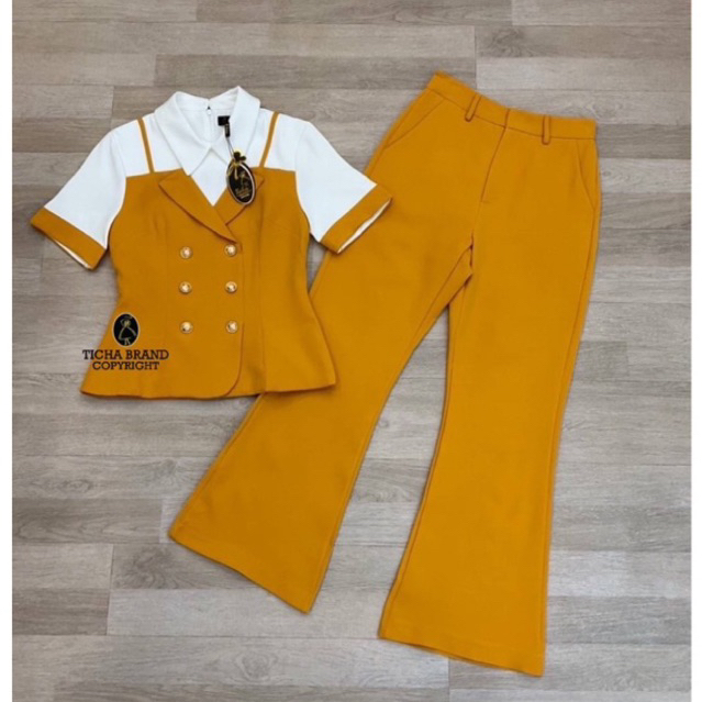 Ticha เสื้อ+กางเกงขายาว ชุดทำงาน