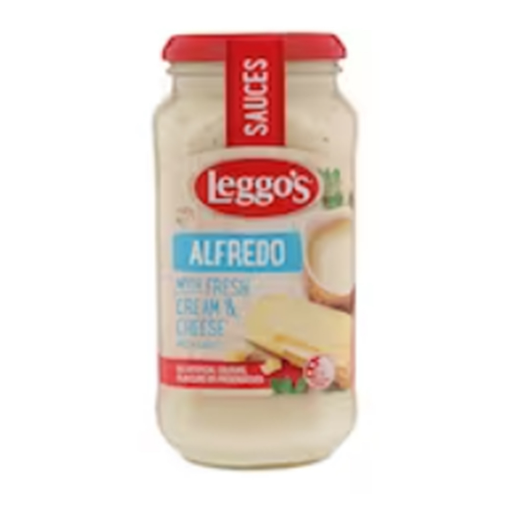 Leggo's Alfredo Fresh Cream Cheese Pasta Sauce 490g.เลโกส์อัลเฟรโดเฟรชครีมชีสพาสต้าซอส 490กรัม ซอสคล