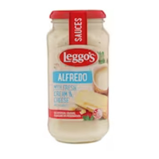 Leggos Alfredo Fresh Cream Cheese Pasta Sauce 490g.เลโกส์อัลเฟรโดเฟรชครีมชีสพาสต้าซอส 490กรัม ซอสคลุกพาสต้า วัตถุดิบปรุ