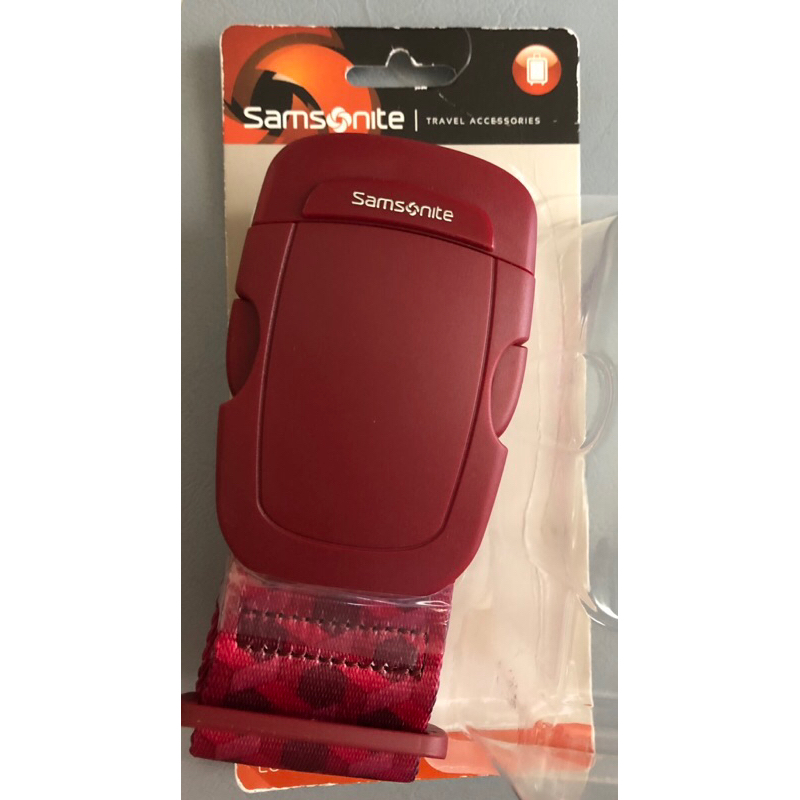 Samsonite สายรัดกระเป๋า LUGGAGE STRAP Trevel Accessories สายรัดขนาด2” สีสวยrose แท้