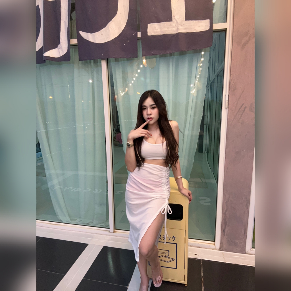 SpinnyHouse  ชุดเช็ต ไปทะเล 2ชิ้น เสื้อกล้าม+กระโปรงรูดข้าง ผ้านิ่มใส่บาย งานสวย   ชุดไปทะเล เยลลี่ ราคา ถูกที่สุด ดีลบีเคเค แกลเลอรีภาพที่ 8