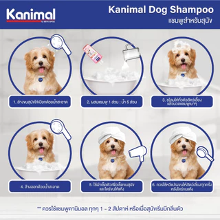 ( 7สูตร ) Kanimal Dog Shampoo 1,000 ml. แชมพูสุนัข ช่วยบำรุงขน ลดขนร่วง สำหรับสุนัขทุกสายพันธุ์ (1,000 มล./ขวด)