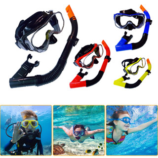 🏊Scuba Snorkeling Mask แว่นตาว่ายน้ำสำหรับดำน้ำมุมกว้างพร้อมระบบหายใจแบบแห้ง