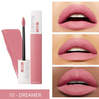 Maybelline เมย์เบลลีน ซุปเปอร์ สเตย์ แมท อิ้งค์ #10 ดรีมเมอร์ 5 มล.