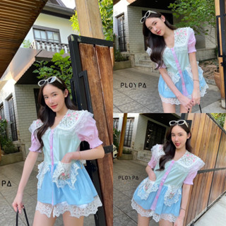 💫New💫(พร้อมส่ง)🏷️Ploypa เดรสเกาหลีสีพาสเทล Pastel Mini Dress