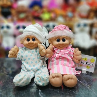 เซ็ตคู่ตุ๊กตา 1992 Fairy-Tale #TROLL TROLIS - Sleepy TIME PJS &amp; Nightcap
