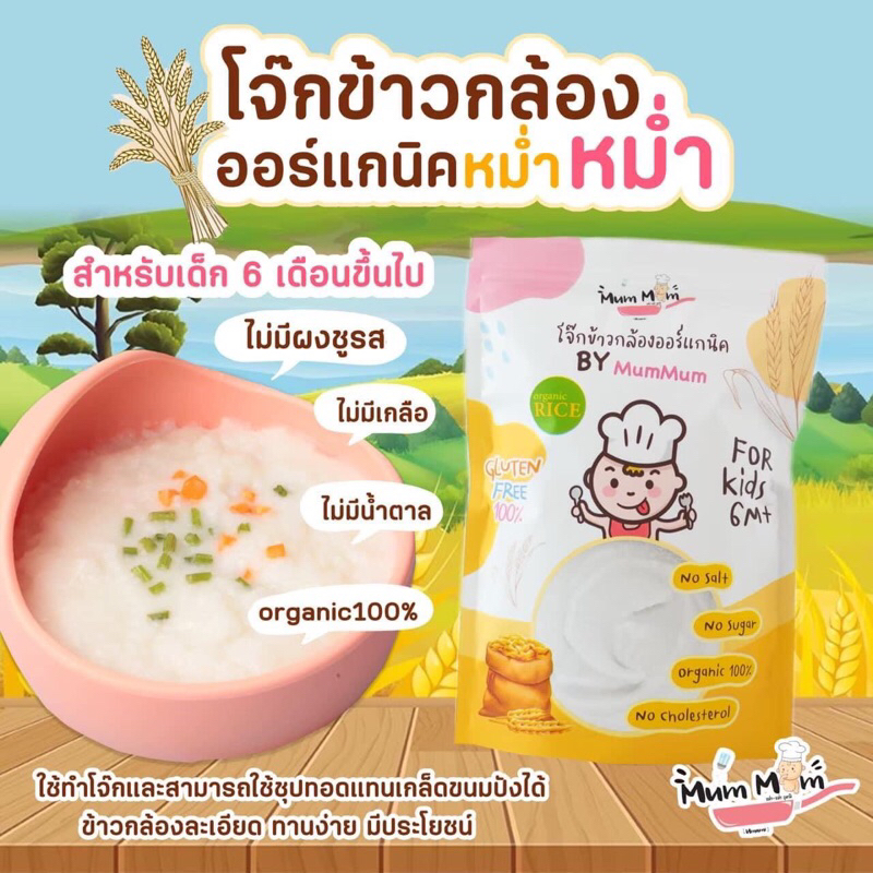 Instant Rice & Porridge 380 บาท MumMum‼️โจ๊กข้าวกล้องออร์แกนิค โจ๊กเด็ก 6 เดือนขึ้นไป Food & Beverages