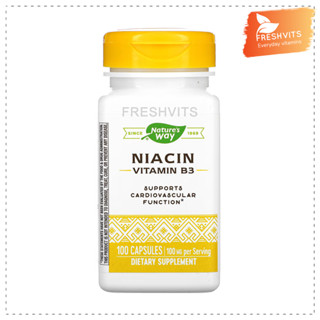 Natures way,Niacin, Vitamin B3, 100 mg, 100 Capsules