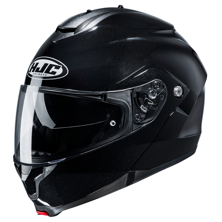 HJC C91 METAL BLACK ดำเงา ยกคางได้มีแว่นกันแดดในตัวรองรับ Bluetooth Smart HJC