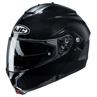 HJC C91 METAL BLACK ดำเงา ยกคางได้มีแว่นกันแดดในตัวรองรับ Bluetooth Smart HJC