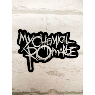 ตัวรีดติดเสื้อ ตกแต่งเสื้อผ้า หมวก กระเป๋า แจ๊คเก็ตยีนส์ Mychemical Romance Hipster Embroidered Iron On Sew on