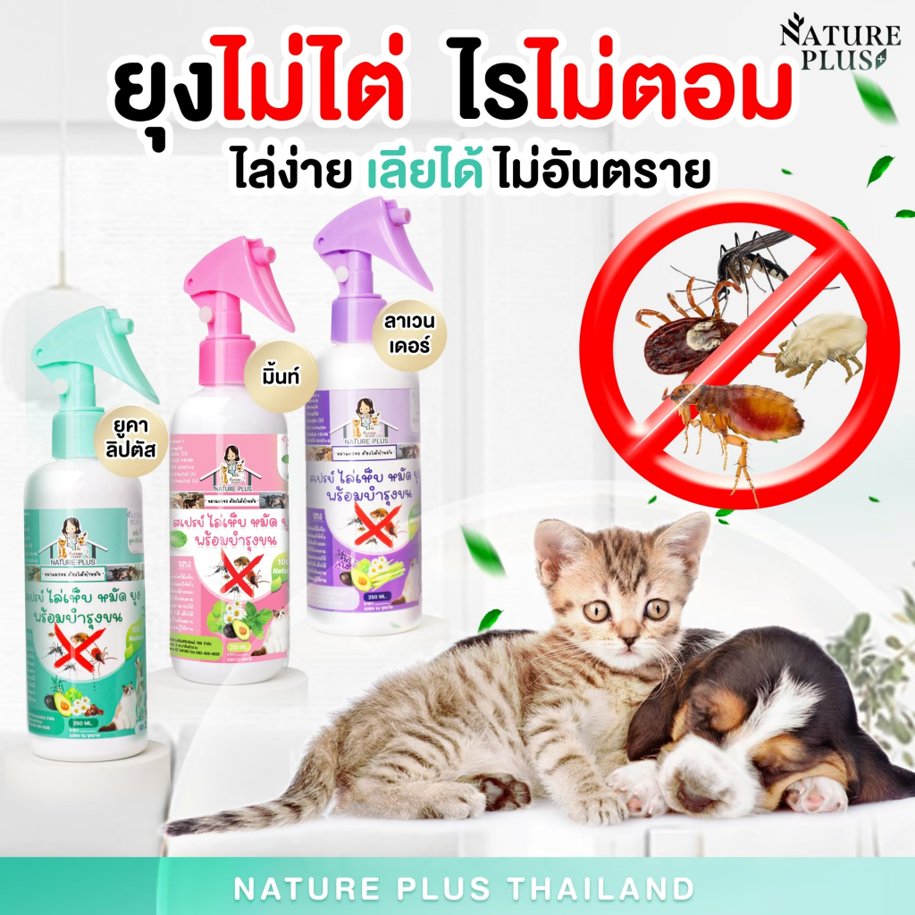 สเปรย์ไล่เห็บ หมัด ไร ยุง สำหรับ สุนัข แมว – Nature Plus ราคา ถูกที่สุด ดีลบีเคเค แกลเลอรีภาพที่ 2