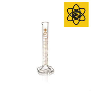 กระบอกตวง แก้ว Borosilicate สเกลสีน้ำตาล ฐานหกเหลี่ยม