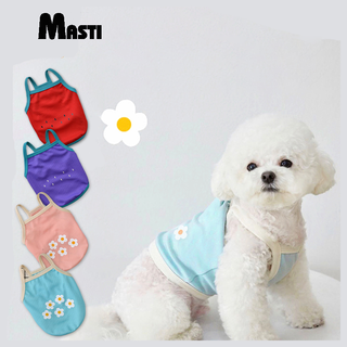 MASTI เสื้อกล้าม น้องหมา น้องแมว สำหรับฤดูร้อน ลายปักผลไม้น่ารักๆ กระโปรง LI0541