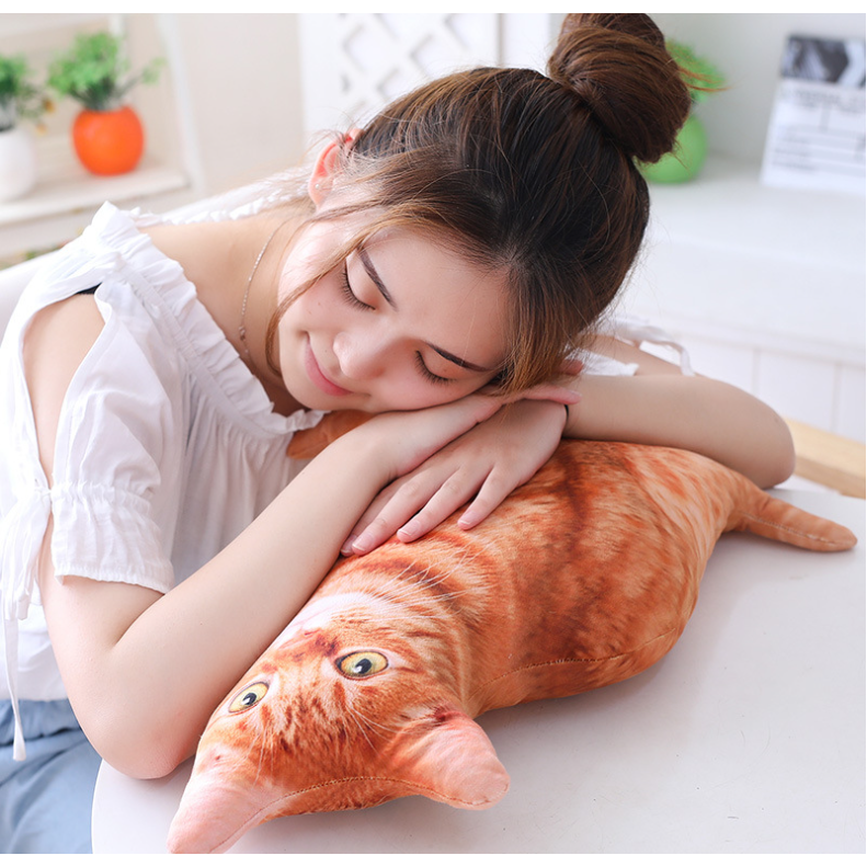 (🇹🇭พร้อมส่ง)ตุ๊กตาแมว ตุ๊กตาหมา หมอนรูปแมว/หมา3D เหมือนตัวจริงเลย 50cm พร้อมส่ง