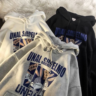 Smart เสื้อกันหนาว UNFLUID  สกรีนลายน่ารัก เสื้อเเขนยาวโอเวอร์ไซส์ ผ้าสำลีหนานุ่ม ใสสบาย U678