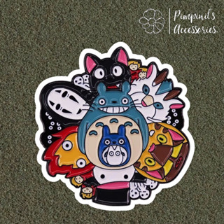 ʕ •ᴥ•ʔ ✿ พร้อมส่ง : เข็มกลัดเซ็ทตัวละครโทโทโร่เพื่อนรัก | My Neighbor Totoro Gang - Ghibli Studio Enamel Brooch Pin.