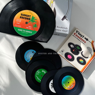 Vinyl Coaster set 6 pcs. | ที่รองแก้วไวนิลเซต 6 ชิ้น | Oyster and Things.