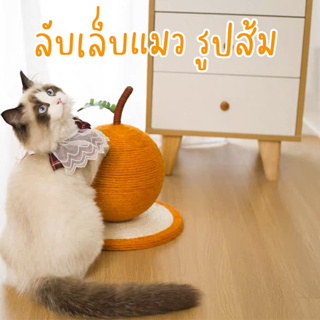 ที่ลับเล็บทรงกลม รูปส้ม ที่ลับเล็บแมว เสาลับเล็บแมว ที่ฝนเล็บแมว cat scratcher 🍊