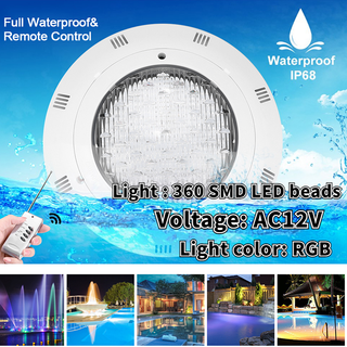 UHomee 12V 360 Led Rgb ไฟใต้น้ําไฟใต้น้ําไฟสระว่ายน้ําพร้อมรีโมท