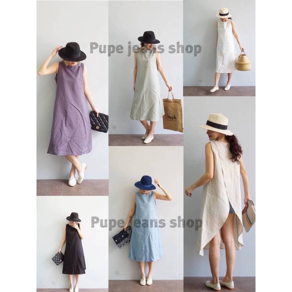 Pupe jeans shop เดรส ผ้าลินิน #975.#963.CARDIGAN_NISTA